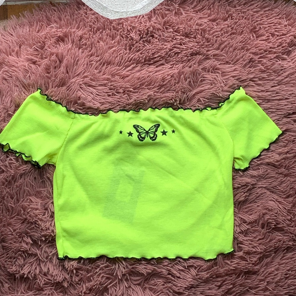 Neon Yellow Crop top